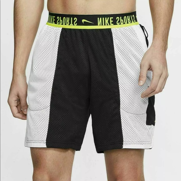 Nike NSW Mens Reversible Training Shorts Black/ White Size 2XL